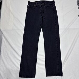 Levi's 501 Black Jeans 32x32 Button Fly Straight Leg